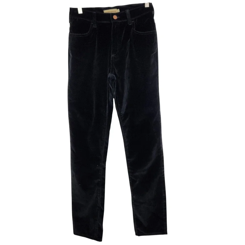 CORDINGS Pants Womens 6 Black Velvet‎ Stretch Skinny Jegging Pockets Casual